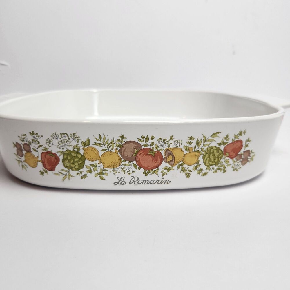 Corning Ware A-10-B Spice of Life Le Romarin 10x10x2 Vintage Casserole USA